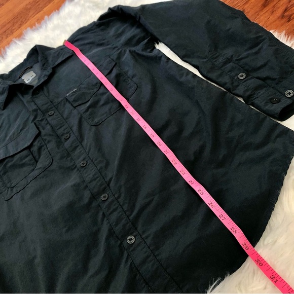 Columbia Titanium Dark Blue Long Sleeve Shirt Vented Back Nylon Button Down - Picture 7 of 13